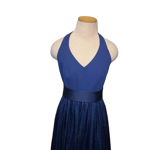 NWT White by Vera Wang Halter Gown With Slit Women Dress Size 0 - Picture 7 of 12